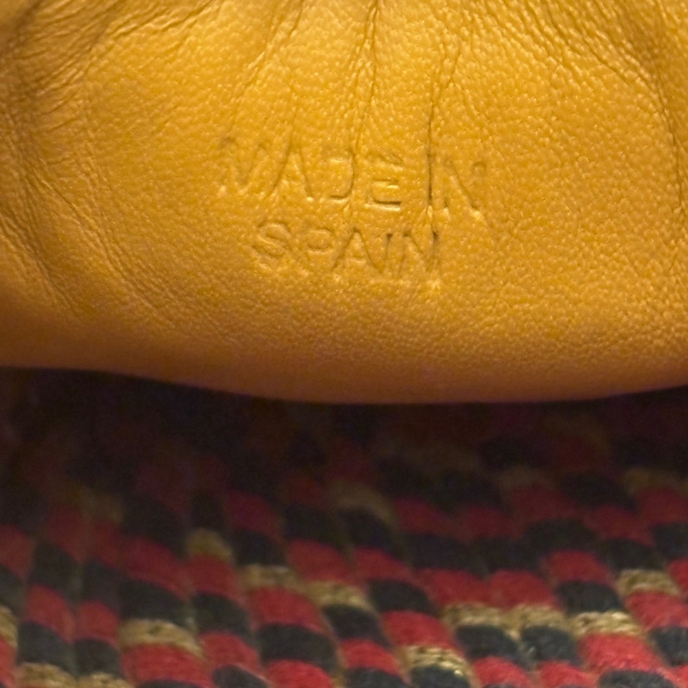 GUCCI Crinkled Leather Web Pilar Bee Espadrille Flat Gold Women Size 40 Slip On - Picture 14 of 14
